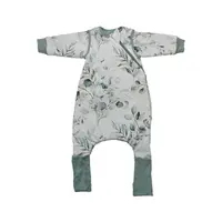 Sac de dormit cu picioruse si maneci detasabile, Bebe Stars, De iarna, Din bumbac certificat Oeko Tex Standard 100, Cu fermoar, 70 cm, 2.5 Tog, Nature