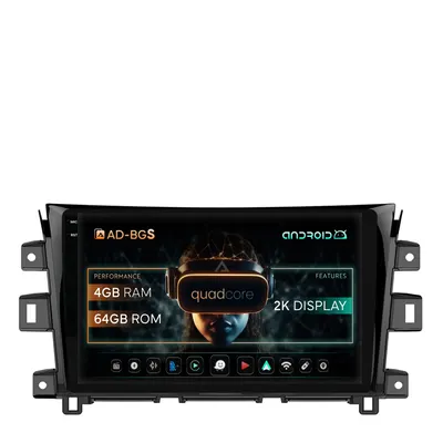 Navigatie 2K Nissan Navara (2015+), Android, S-Quadcore 4GB RAM + 64GB ROM, 10.36 Inch - AD-BGS100042K+AD-BGRKIT163