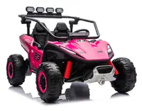 UTV electric pentru 2 copii Kinderauto Vector V2 Dune-Buggy, 220W, 12V, roti moi, scaun tapitat, echipat premium, roz