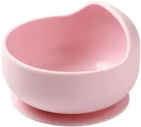 Bol din silicon cu ventuză Babyono - Roz