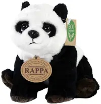 Jucărie de pluș Rappa Eco prieteni - Panda așezată, 18 cm