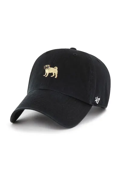 ’47 - Sapca baseball cu broderie - Negru/Bej
