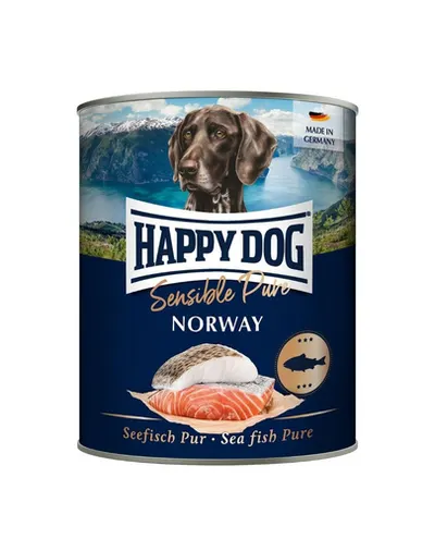 HAPPY DOG Sensible Norway cu Pește 800 g Hrană umedă pentru câini