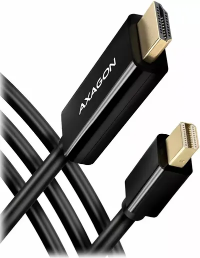 Cablu AXAGON - RVDM-HI14C2, Mini DP/HDMI 4K/30Hz, 1.8 m, negru