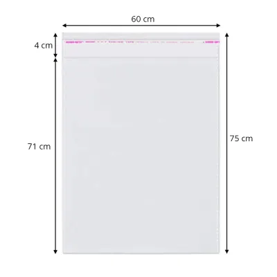Pungi cu clapetă adezivă - lungimi între 45 și 100cm (set 100 buc) - 60x75cm