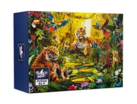 Mini puzzle Black Sea din 54 de piese - Familia de tigri