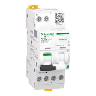 Acti9 Active VigiARC RCBO, Intreruptor automat diferential, detectie arc electric, cu Powertag, iCV40N, 1P+N, curba C, 10A, 6kA, 30mA tip A-SI