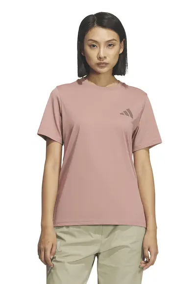 Tricou cu decolteu la baza gatului - pentru drumetii - Roz prafuit