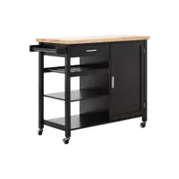 Insulă de bucătărie cu roți din lemn de arbore de cauciuc 48x105 cm Frankfurt – Premier Housewares