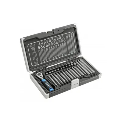 set de surubelnite de 37 de piese cu maner cu clichet