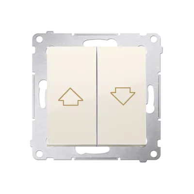Buton control jaluzele 10A, 250V~, conectare rapida (fitinguri push-in), crem