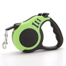 Lesa retractabila, verde, pentru caini cu greutate de pana la 15 kg, lungime 3 m