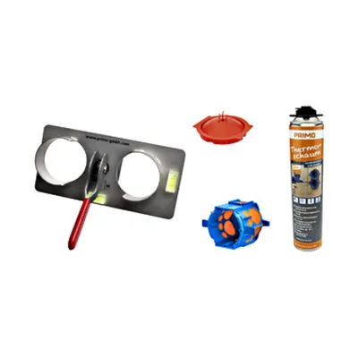 Thermo box set with drilling template