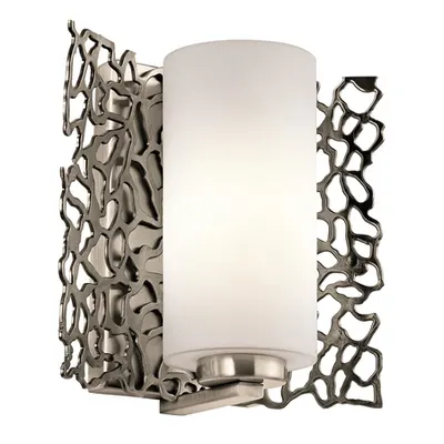 Aplica Silver Coral 1 Light Wall Light
