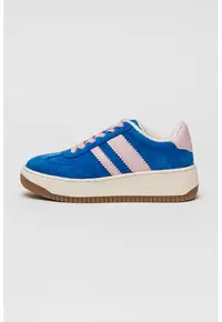 Pantofi sport cu garnituri contrastante Field - Roz pastel/Albastru royal
