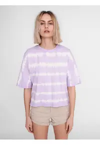 Tricou relaxed fit din amestec de bumbac cu model in dungi -