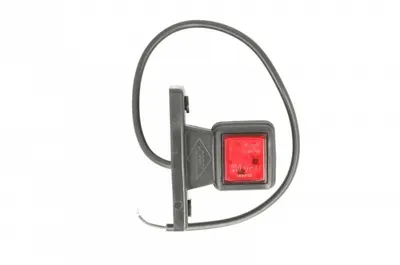 Lumina delimitare dreapta, rosu alb, LED, inaltime 98mm; latime 40mm; adancime 71,5mm lungime cablu 400mm, brat scurt, 12 24V