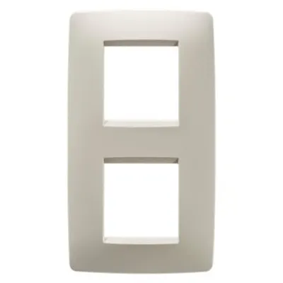 Placa ornament CProiector HORUS ONE - IN TECHNOPOLYMER - 2+2 modul VERTICAL CENTRE DISTANCE 71mm - IVORY - CProiector HORUS