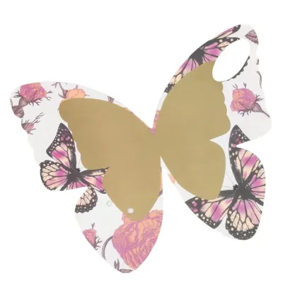 Suport fluture pentru flori - roz (set 10 buc) - 32x28.5cm - Default Title