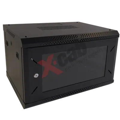 Cabinet metalic de perete 19', tip rack wallmount, 9U 600x800 mm, Xcab S Negru