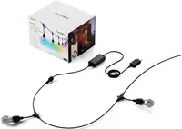 Sistem de iluminat inteligent Nanoleaf - Outdoor String Lights Starter Kit, 15 m, negru