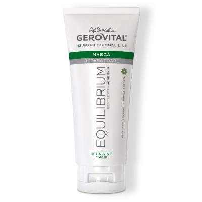 Mască Reparatoare Cu Panthenol Pentru Calmarea Tenului Gras Sau Acneic, Gerovital H3 Equilibrium, 200 Ml