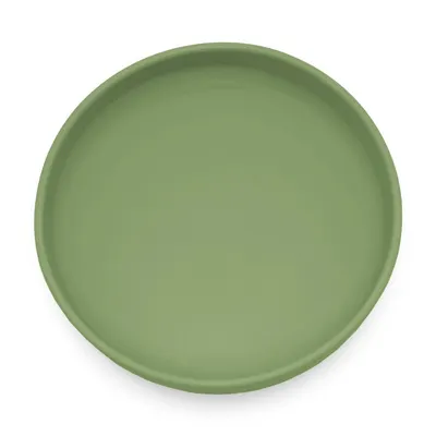 Farfurie din silicon PetiteMars Sweet Pea Verde TakeMatch, cu ventuza, fara BPA, 6 luni+, 400 ml