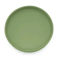 Farfurie din silicon PetiteMars Sweet Pea Verde TakeMatch, cu ventuza, fara BPA, 6 luni+, 400 ml