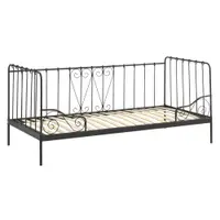 Pat pentru copii 90x200 cm negru Alice - Vipack