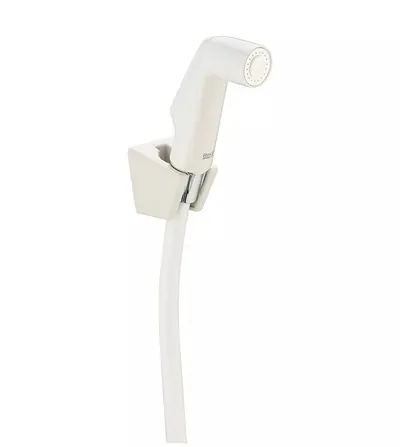Set dus igienic Roca Be Fresh A5B9130B00, racord 1/2, 1 functie, furtun/suport, mat, Alb