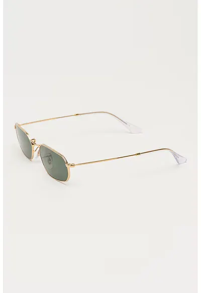 Ochelari de soare unisex cu logo discret - Auriu