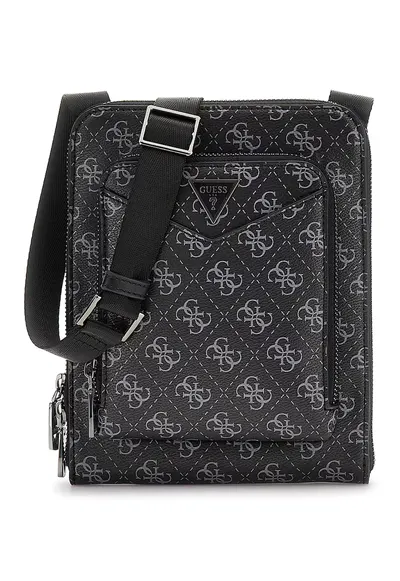 Geanta crossbody din piele ecologica cu model logo Siena - Negru/Gri deschis