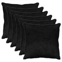 vidaXL Husă pentru pernă 6 buc. HEERLEN Negru 80 x 80 cm