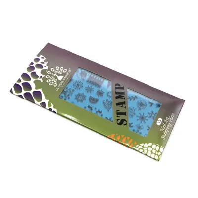 Matrita pentru stampila unghii de Anul Nou #13, Global Fashion, L027, 12,5*6,5 cm Engros