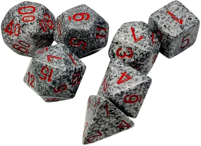 Set de zaruri Chessex Speckled Granite Polyhedral (7 buc.)