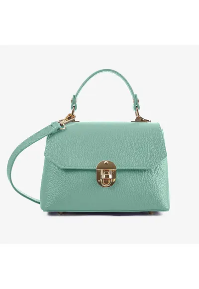 Geanta dama Grace piele naturala - Verde menta