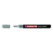 Marker permanent Edding 790, cu vopsea, corp plastic, varf rotund, 2-3 mm, argintiu