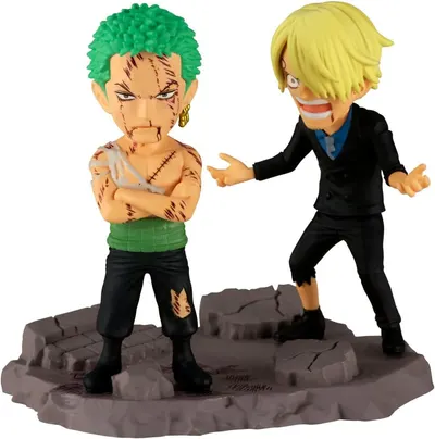 Statuetă Banpresto Animation: One Piece - Roronoa Zoro & Sanji (WCF Log Stories), 8 cm