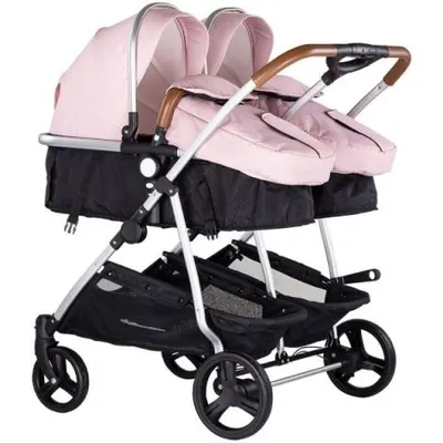 Carucior gemeni Chipolino Duo Smart 2 in 1 pink marshmallow