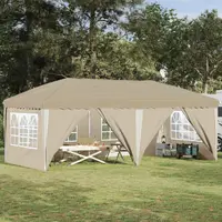 vidaXL Cort de Petrecere Pop-up 575 x 288 x 245 cm Crem