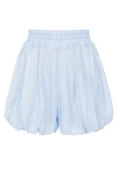 Pantaloni scurti - mini - casual - albastru deschis - 100% poliester