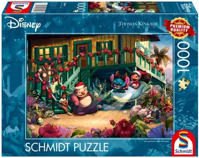 Puzzle Schmidt din 1000 piese - Crăciunul Aloha al lui Lilo și Stitch