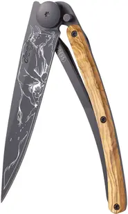 Cuțit de buzunar Deejo Olive Wood - Taurus, 37 g