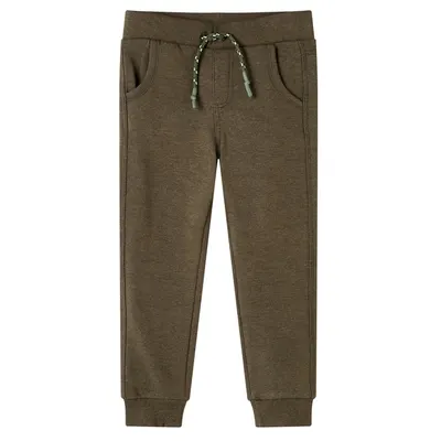 Pantaloni de trening pentru copii, kaki melanj, 104