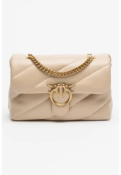 Geanta crossbody de piele Love Classic - Bej