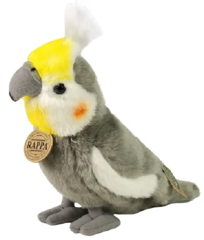 Jucărie de pluș Rappa Eco Friends - Papagal Kakadu Corella, 20 cm