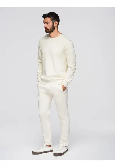 Set de trening bluza si pantaloni de jogging Z122 - Crem