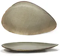 Platou triunghiular Horecano - 24 cm, gri antic