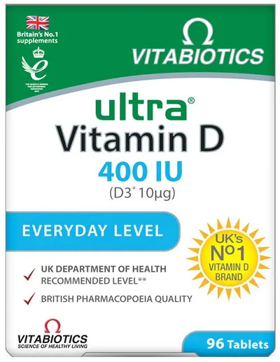 Ultra Vitamin D, 400 IU, 96 tablete, Vitabiotics
