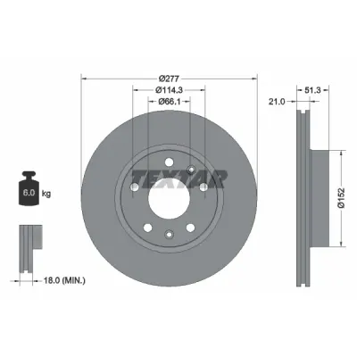 Disc frana TEXTAR 92115703